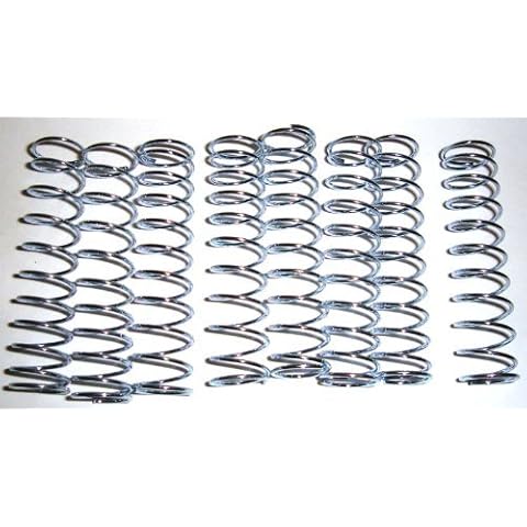 RC Raven 8 pcs RC Shocks Spring Silver for RC Car T- Maxx and E-Maxx with a Dual Rate of 3 ppi on top and 7 ppi at The Bottom- RC Car Shock Springs Cover