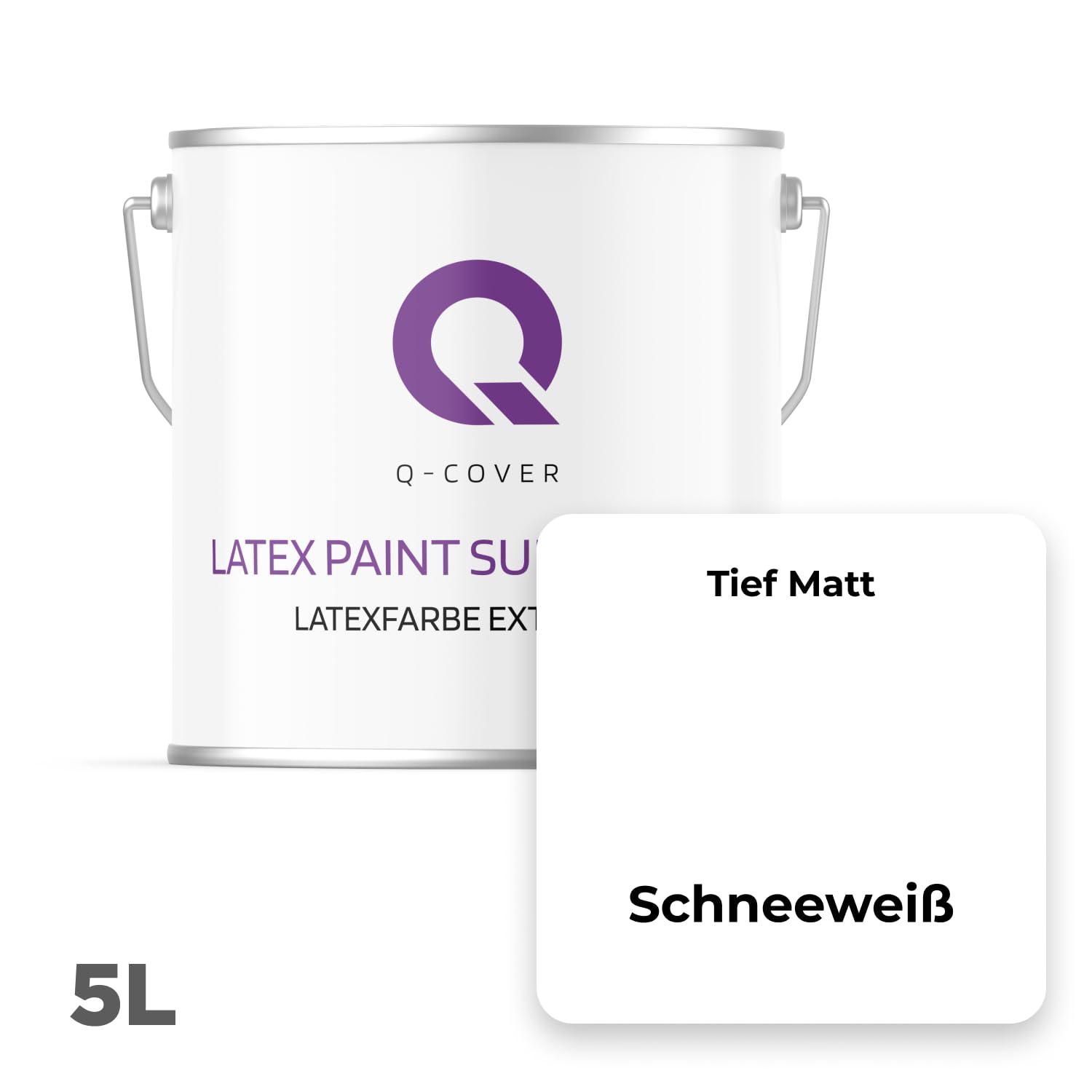 Latexfarbe Extraweiss 5L (ca.35m2) Innenfarbe Wandfarbe Deckenfarbe Klasse 3 Mattfarbe Für Allergiker Geruchlos Scheuerfest Hohe Deckkfraft