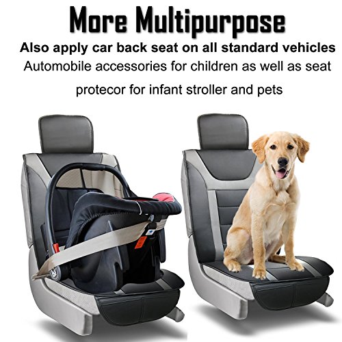 Waterproof Universal Car Seat Cover Cushion, Non-Slip PU Leather Car Protector Save Your Auto Seat from Sweat, Stains, Smells - Fit for Most Car, Truck, SUV, or Van Protector Front or Back Seats Pad