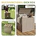 GYMHILL 35 Gallon Outdoor Deck Box Waterproof Resin Storage Box for Patio Furniture, Garden Tools, Cushions, Easy to Clean and Install