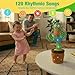 Ayeboovi Baby Toys Dancing Talking Cactus, Volume Adjustable Mimicking Recording Cactus Toy Repeats What You Say, Toddler Toys Singing Cactus with 120 Songs, Tummy Time Toys for Kids Boys Girls
