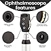 Zyrev Otoscope Oph Multi-Function Set - Otoscope/Opthalmoscope for Ear & Eye Examination - with Portable Carry Case, Sight Chart, Replacement Tips (Black)