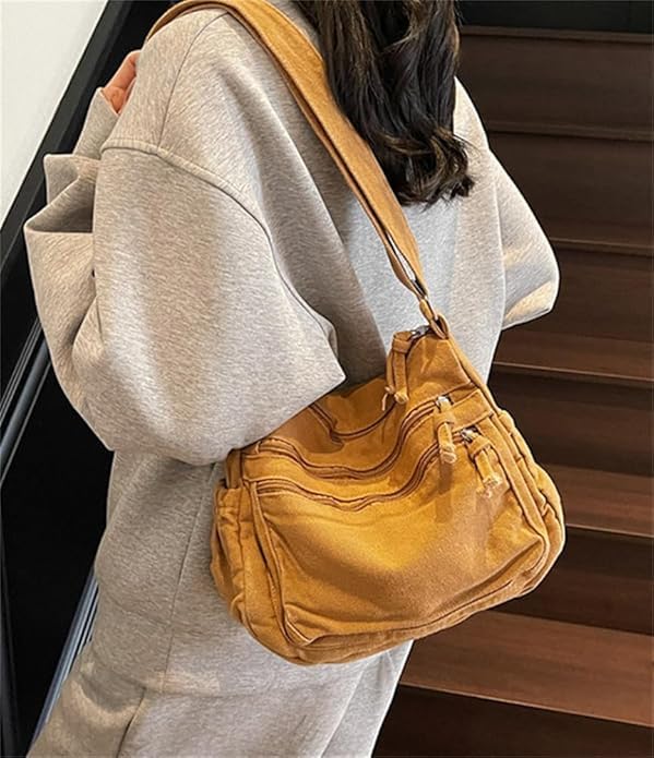 Image of Denim Purses for Women Denim Crossbody Handbags Jean Casual Lightweight Shoulder Tote Purse