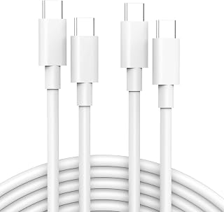 10ft USB C to USB C Cable [3A/60W] 2-Pack, Type C Cable Cord Fast Charge for MacBook Pro 14 13 inch, MacBook 12 inch, MacBook Air, iPad Pro 12.9/11, Air 5th/ 4th, Mini 6, iPhone 15, Pixel, Samsung