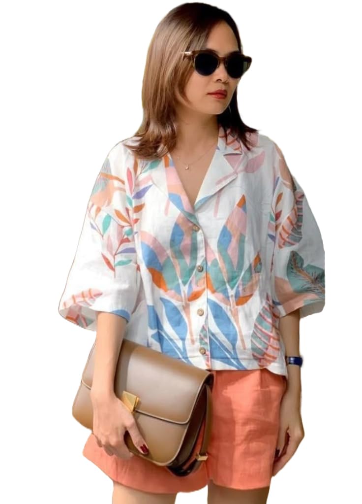 Women's Tunics Tops Rayon Viscose Printed Short Shirt for Women | Regular | Formal |Party Western Stylish| Trendy |Fancy Shirts for Women | Casual |Printed Shirt.-image-19