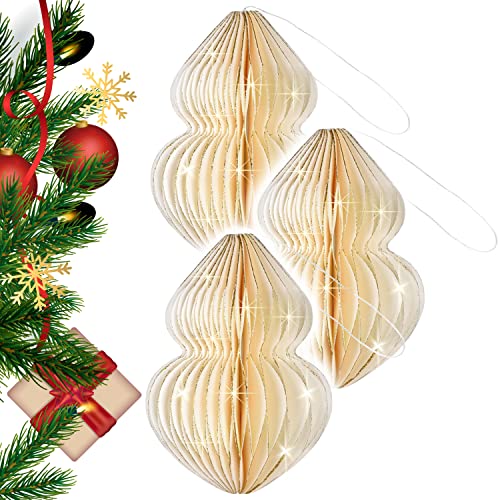 weihnachtliche Schmuck Dekoration (Ornament Kugel 3er Set, Weiß) Cover