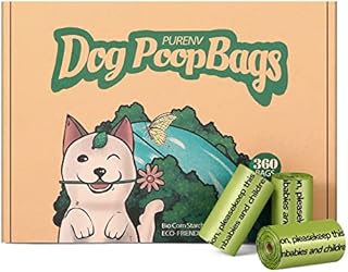 PURENV Biodegradable Dog Poop Bags, Extra Thick and Strong Leak-proof, Earth Friendly 9x13 Inches Dog Waste Bags (360 Bags)