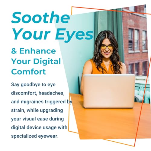 Image of Blue Light Blocking Glasses: Shield Your Eyes from Harmful Screen Glare, Prevent Eye Fatigue, and Maintain Eye Health, for Computer, TV, Gaming,Women and Men - Includes Case