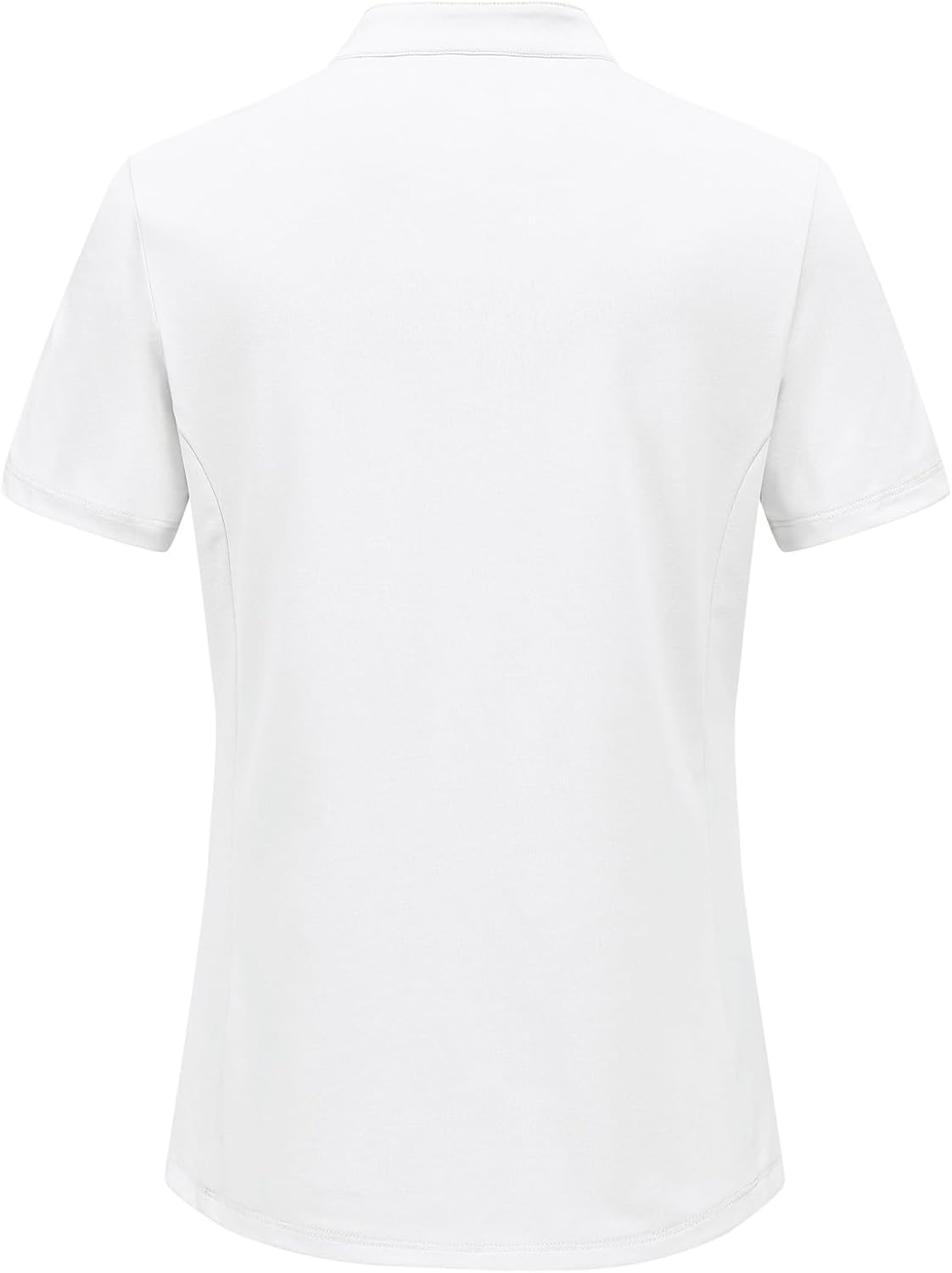 BGOWATU Women's Golf Polo Shirts Short Sleeve Collarless Y-Neck Tennis Tops Quick Dry UPF 50+ Workout Shirt Lightweight - Image 4