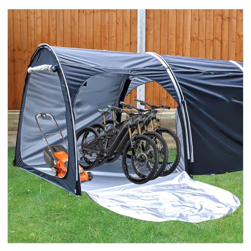 Fxiaobin Box Biciclette può Essere Giuntato Box Biciclette con Tessuto Oxford 210D PU4000 Impermeabile Tettoia per Esterno Box Biciclette da Esterno,Black