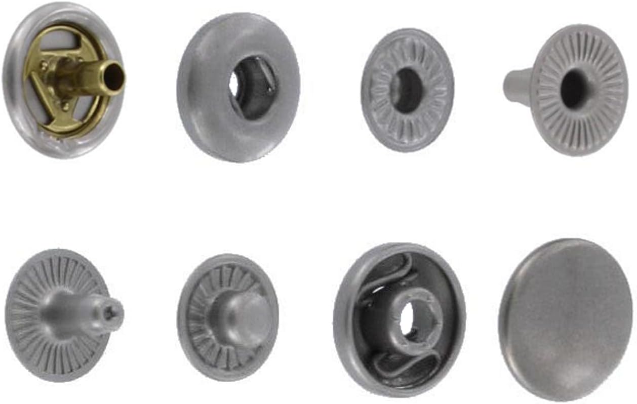 Glove Snap Fastener, Nickel Matte, Solid Brass (100 per Bag)