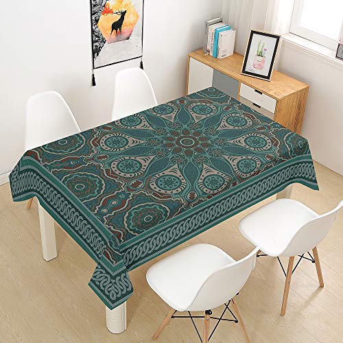 Nappe rectangulaire imperméable olive 140x180 cm pour table de jardin