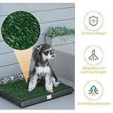 PawHut Welpentoilette Hundetoilette Hundeklo Welpen Hunde WC Kunstgras 51x63cm