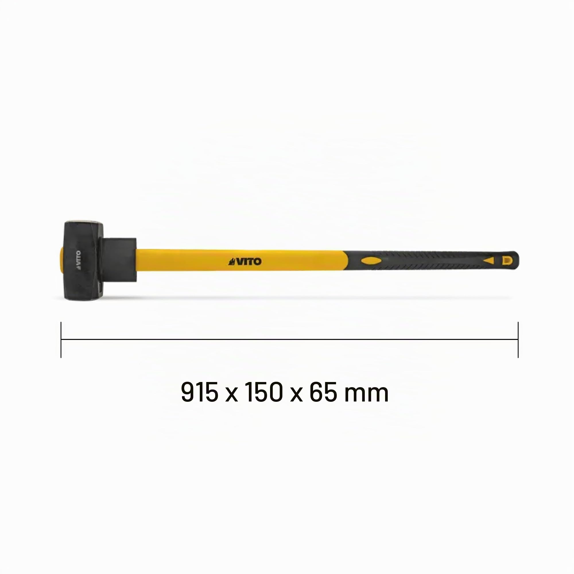 VITO - Masse 4 kg Acier forgé Manche en fibre bimatérial Marteau 915 x 150 x 65 mm