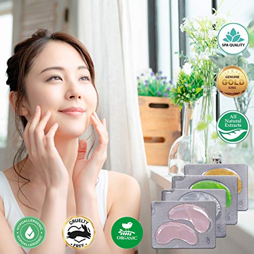 24K Gold Under Eye Patches Eye Masks For Dark Circles And Puffiness With Anti-Aging Effect 20 Pairs 40 Pcs [Medbeauty] #TOP5
