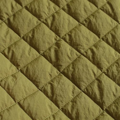 Tissu matelassé polycoton vert pour confectionner des accessoires de maison
