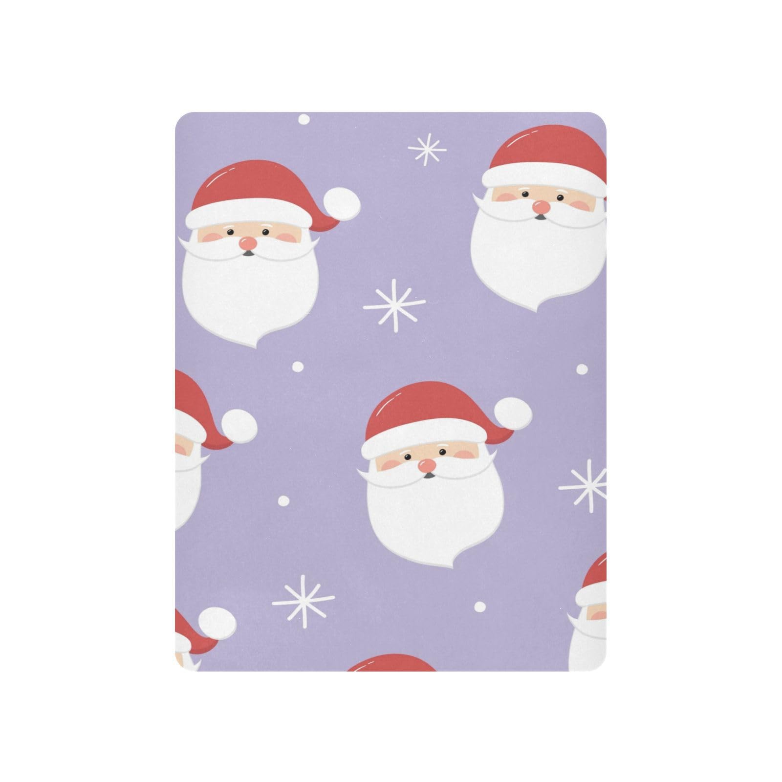 Moudou Christmas Santa Claus Playard Sheet for Boy Girls, Soft Breathable Fitted Toddler Sheet for Standard Playard Bed Mattress, 39 x 27 x 5 Inch