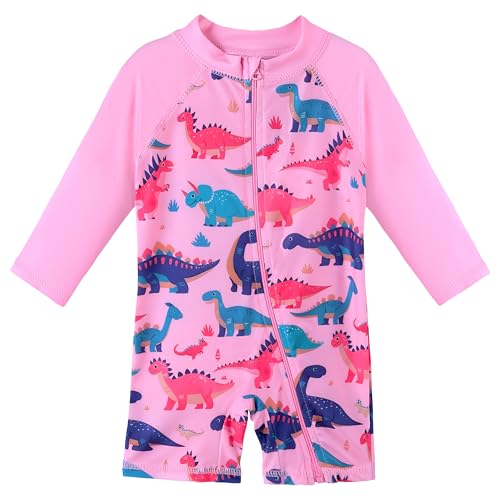 Image of XFGIRLS Baby /Toddler Girls Swimsuit Long Sleeve One-Piece Bathing Suit Rash Guard