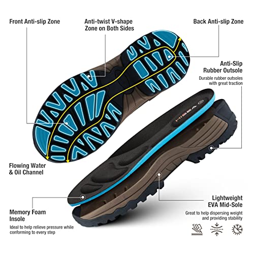 Hisea Rubber Rain Boots For Men, Waterproof Insulated Neoprene Hunting Boots, Durable Anti-Slip Outdoor Mud Boots For Hunting Gardening Farming Fishing Yard Working, Adjustable Calf, Size 13 Camo #TOP3