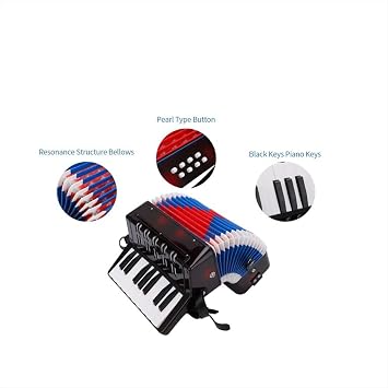 Gugxiom Kids Accordion with 17 Keys, Acordeones para Ninos