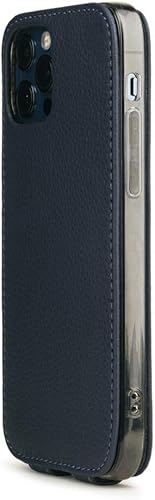 Miniatura 3 de Marcel Robert - Funda de piel tipo cartera para iPhone 12 PRO MAX - Modelo patentado - Fabricado en Francia -  Azul