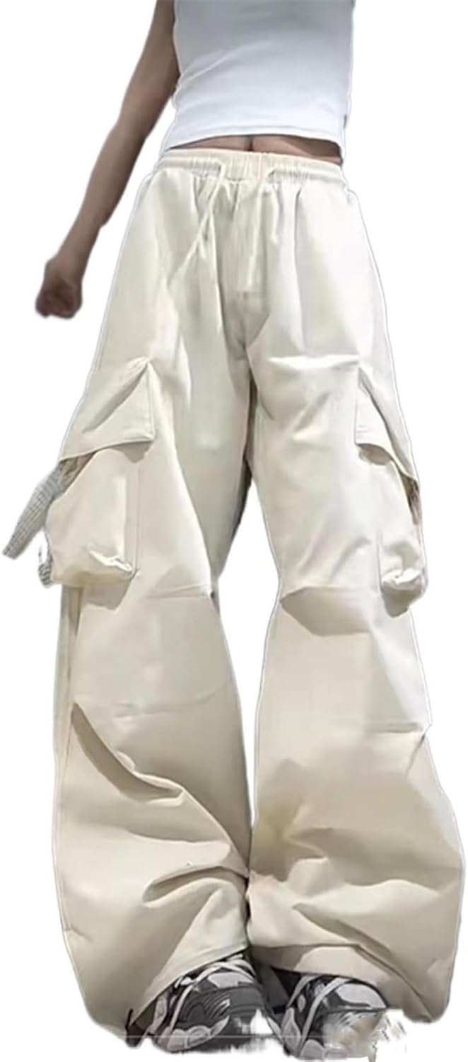 Women's Overalls Straight Loose Fit High Waist Casual Utility Trouser for Women