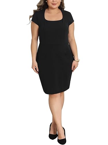 Agnes Orinda Plus Size Work Dress for Women 2026 Cap