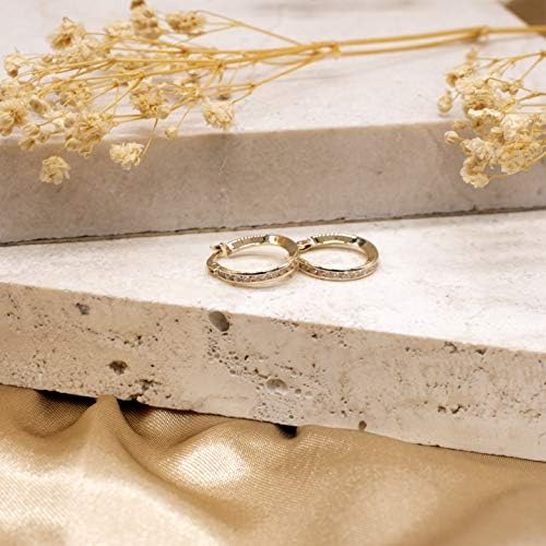 Carissima Gold Women's 9 ct Gold Cubic Zirconia 16 mm Single Row Channel Set Creole Earrings
