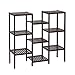 SONGMICS Bamboo Customizable Plant Stand Rack, Shelf Flower Pots Holder Display Rack Utility Shelf Bathroom Rack Storage Rack Shelving Unit Brown UBCB93BR