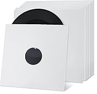 Vista 11 de Facmogu 10 piezas de 12 pulgadas de fundas de papel kraft para discos de vinilo, cubiertas de cartón de 350 g/m² mate negras, fundas protectoras