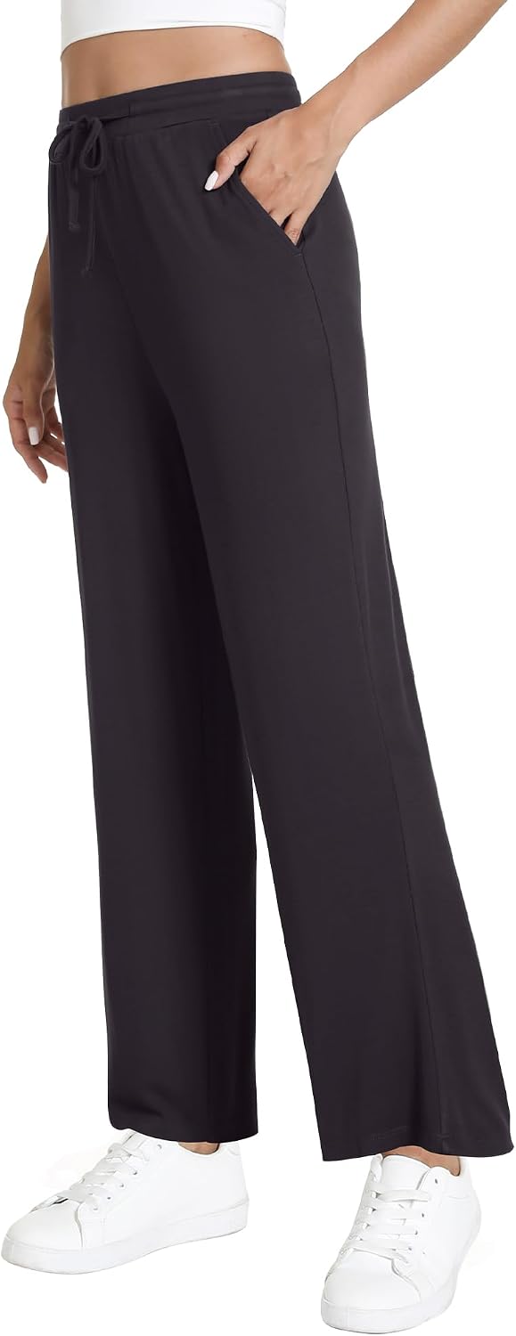 WiWi Women's Sweatpants Loose Casual Lounge Work Pants Lightweight Yoga Pant with Pockets S-XXL