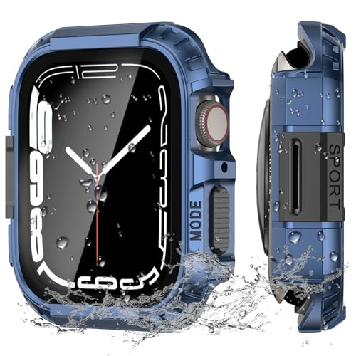 YIJDACASE Rugged Waterproof Case for 44mm Apple Watch SE 3/2/1 Series 4/5/6