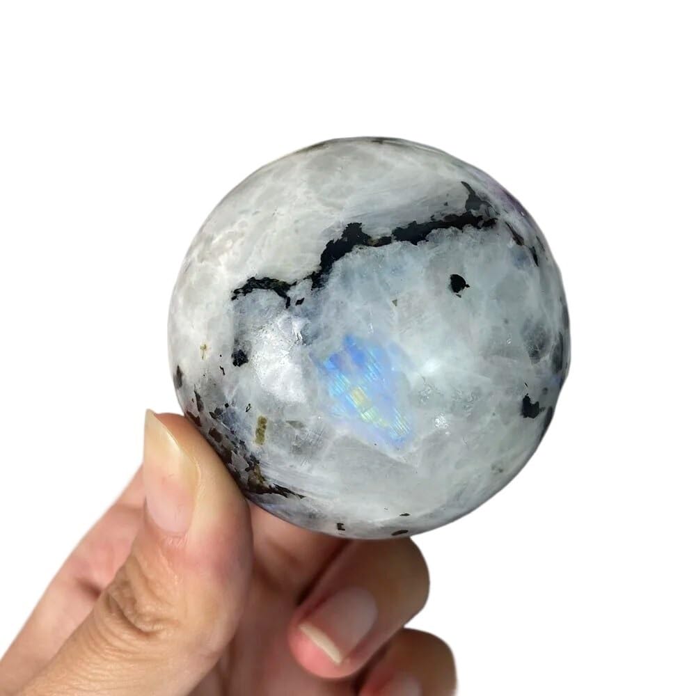 Pierre de lune blanche boule cristal naturel pierre précieuse polie
