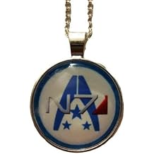 Classic Mass Game Effect N7 Glass Dome Pendant Necklace with 20" Chain