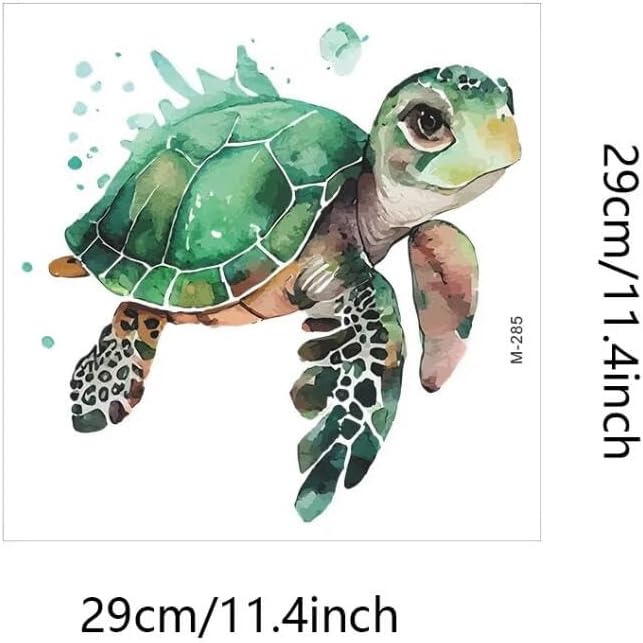 Christmas Turtle Ocean Sea Toilet Cover Sticker Decals Waterproof Toilet Lid Tank Seat Decals Cistern Self-Adhesive Bathroom Wall Sticker