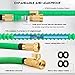 BAZOLOTA Garden Hose, Expandable 50FT Water Hose with 9 Function Nozzle, Flexible Gardening Hose with All Brass Connectors, Leakproof Durable Expanding Lightweight Watering Hose Pipe