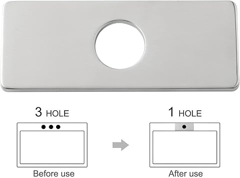 Bathroom Sink Drain and 6 Hole Cover Bundle, Brushed Nickel