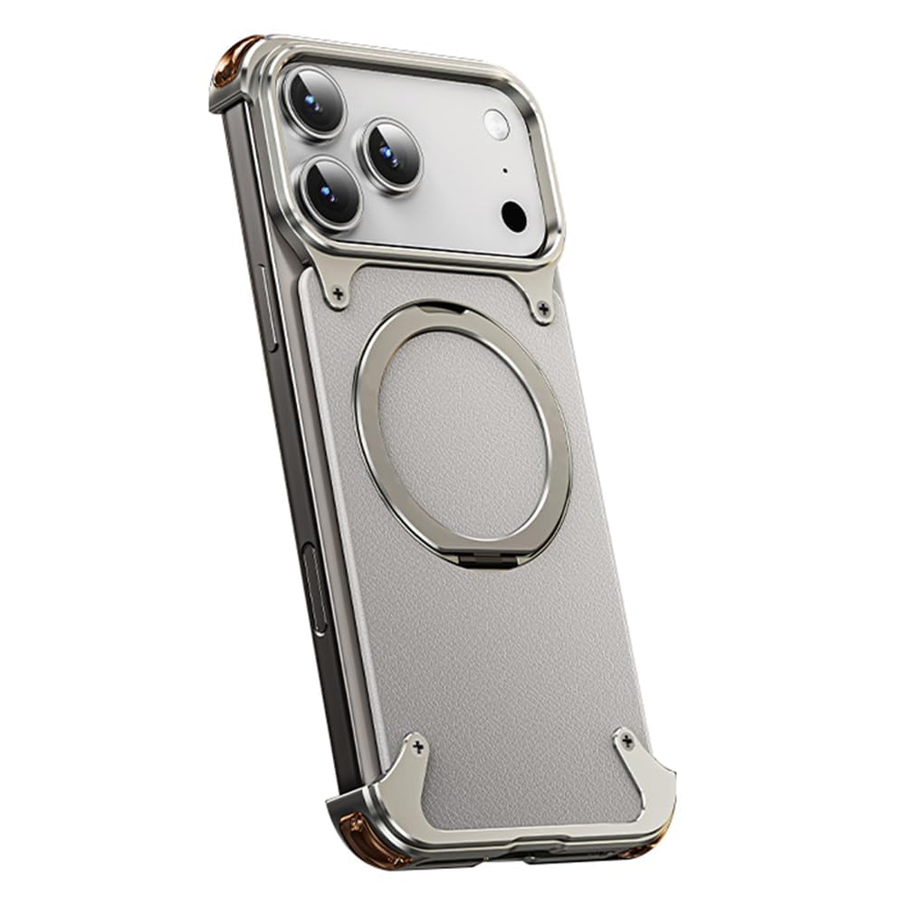Coque Cuir pour IPhone 18 Pro Max/18 Pro Magnétique Anneau Litchi