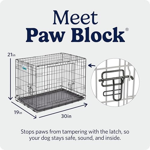 MidWest Homes for Pets 30-Inch iCrate for Medium Breeds, 21-40 lbs, Double Door Folding Dog Crate with Divider Panel, Leak-Proof Tray & Secure Latches, Portable, Durable & Easy to Assemble by MidWest Homes for Pets - Image 4