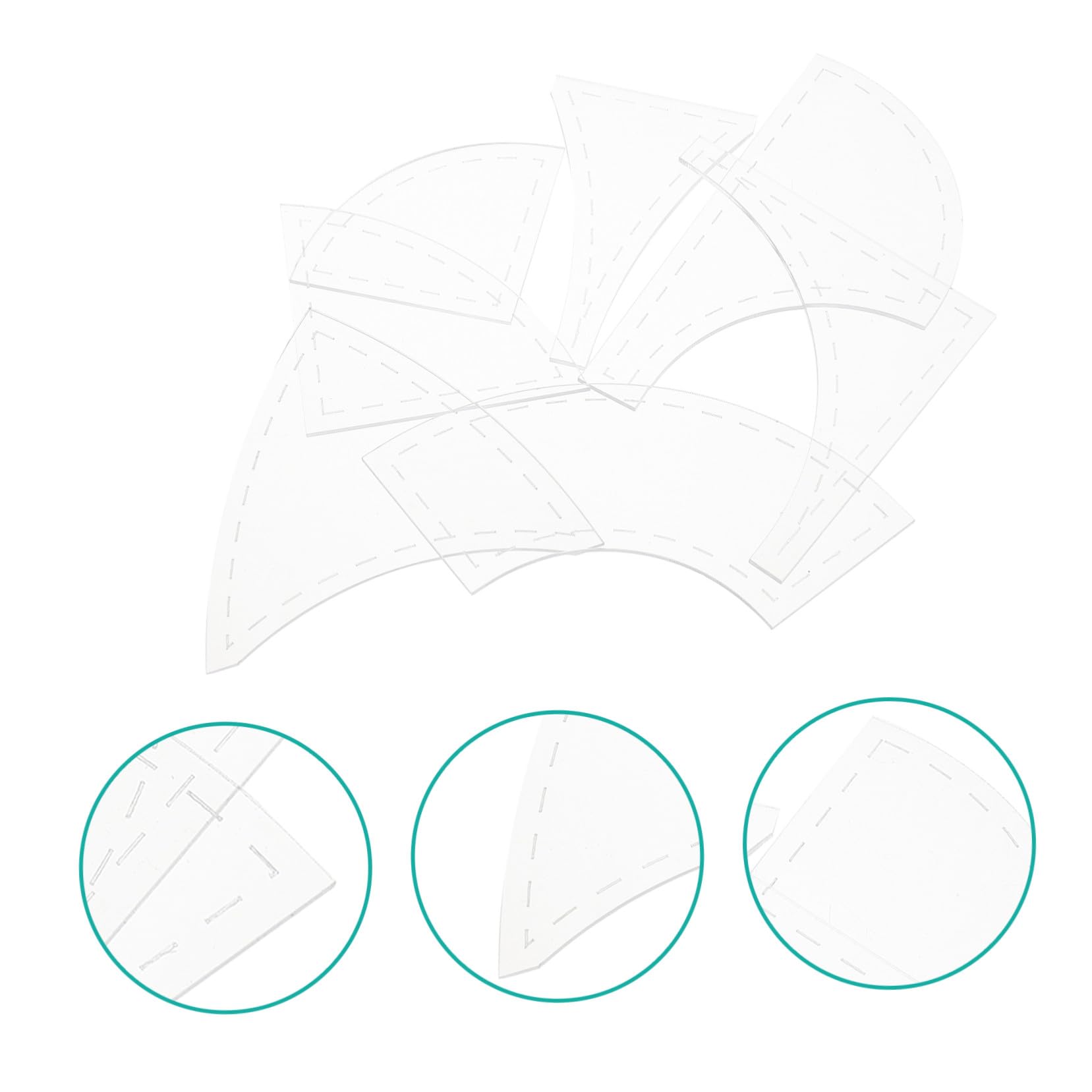28 Piezas Plantillas Acrílicas para Acolchado y Costura Reglas Versátiles para Manualidades Diseño Patchwork Ligeras y Fáciles de Transportar para Principiantes y Profesionales