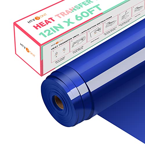 HTVRONT Blue Heat Transfer Vinyl Roll 12x60ft