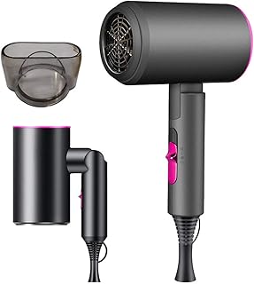 Ionic Hair Dryer, Blow Dryer with Diffuser, 1800W Professional Travel Hair Blower Dryer (3 Heating/2 Speed/Cold Settings) ...
