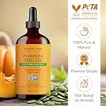 Majestic Pure Pumpkin Seed Oil - 100% Pure & Natural - Premium Grade, Cold Pressed, Hexane Free - Hair, Eyelashes, Eyebrows, Nails - Moisturizing & Nourishing - 4 Fl Oz - Image 3
