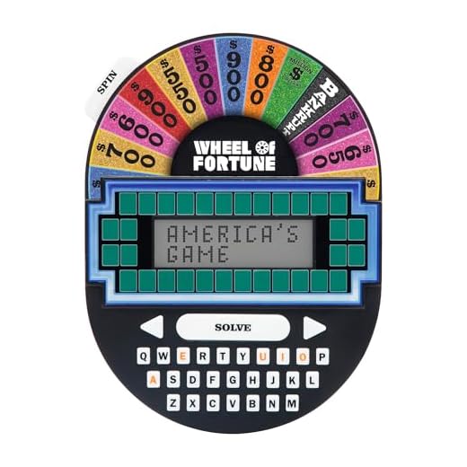 Educational Insights Wheel of Fortune Game - Handheld Electronic Game, Great for Travel, Classic Retro Party Games for Kids, Teens & Adults, Word Puzzle Challenge & Entertaining Gift for Ages 8+