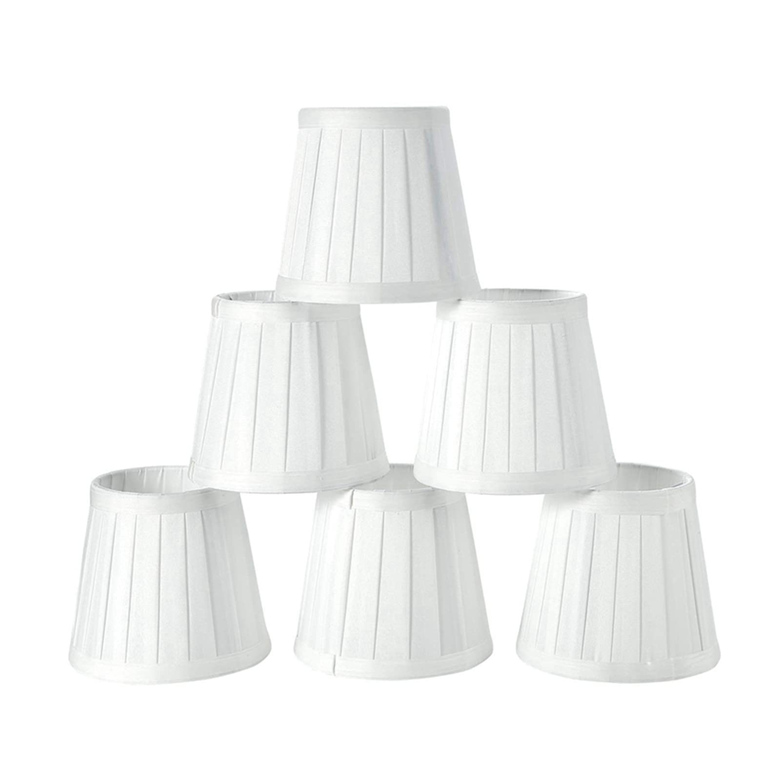 VBPCEFZTLK Modern European Style Droplight Wall Lamp Candle Chandelier Lamp Shade 6 Pcs Set (Solid White) Lampshade