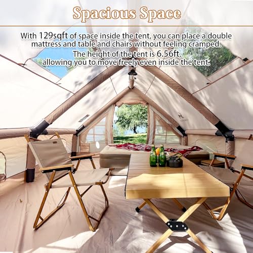 Carpa inflable para camping TOMOUNT para 6-8 personas miniatura 2