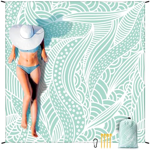 HIHOHO Beach Blanket Waterproof Sandproof Extra Large Beach Mat 79