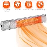 Sundate 2000W Electric Infrared Heater, Outdoor Waterproof Patio Heater Indoor E...