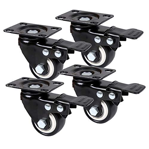 Roulettes pivotantes à frein anti-rayure 50mm pour déplacer sans bruit