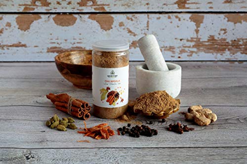 Image of Nature's Park Indian Chai Masala Blend of Cinnamon Ginger Cardamom Black Pepper and Cloves in Pet Jar (100gm)